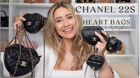 Chanel 22S Heart Bag Comparison & Review of ALL FIVE SIZES 